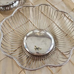 Vintage Flower Shaped Bread or Fruit Basket Coquette